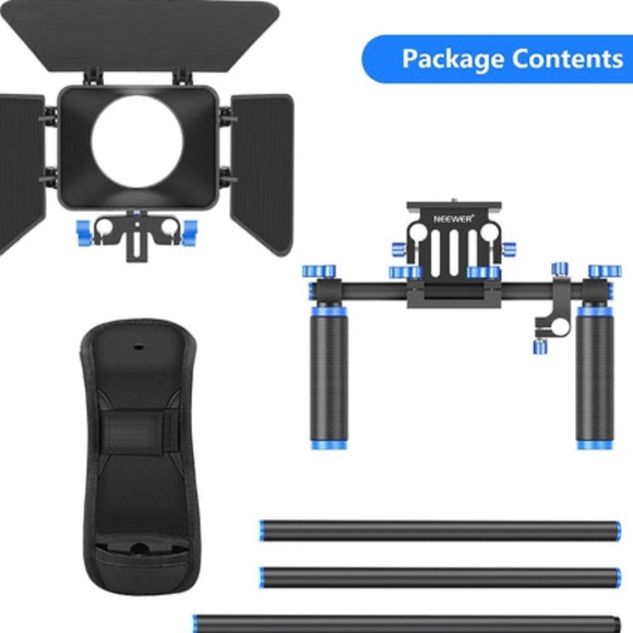 Neewer Universal Shoulder Camera Rig with Matte Box with Blue Accents - Picture 4 of 7